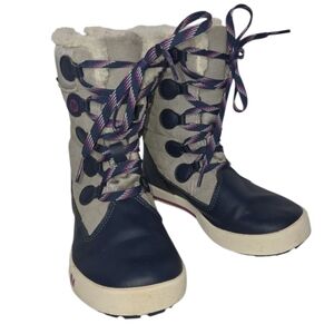 Merrell Kids Heidi Waterproof Winter Snow Boots Gray Navy Size 12